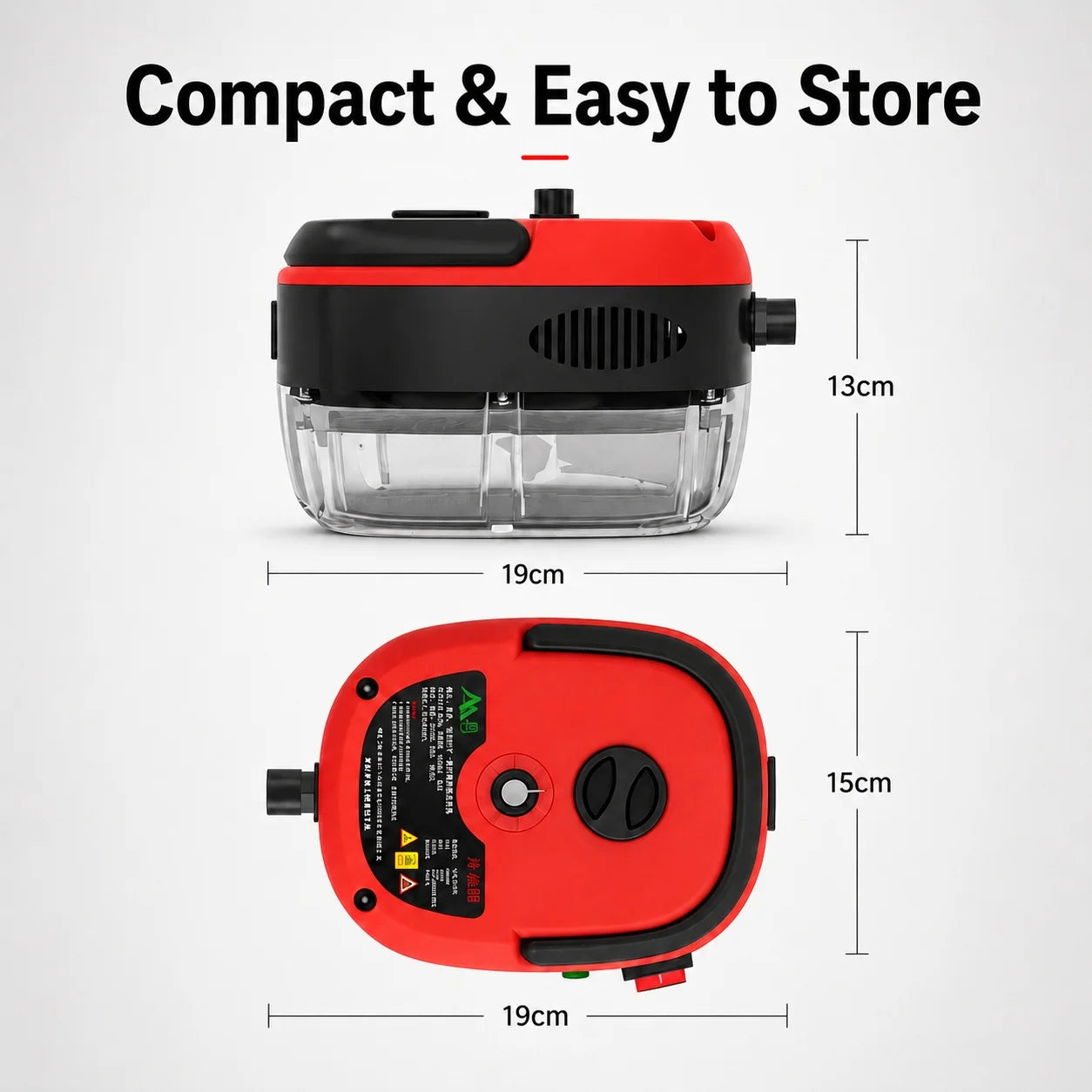 Portable High Pressure Steam Cleaner With Brush Heads