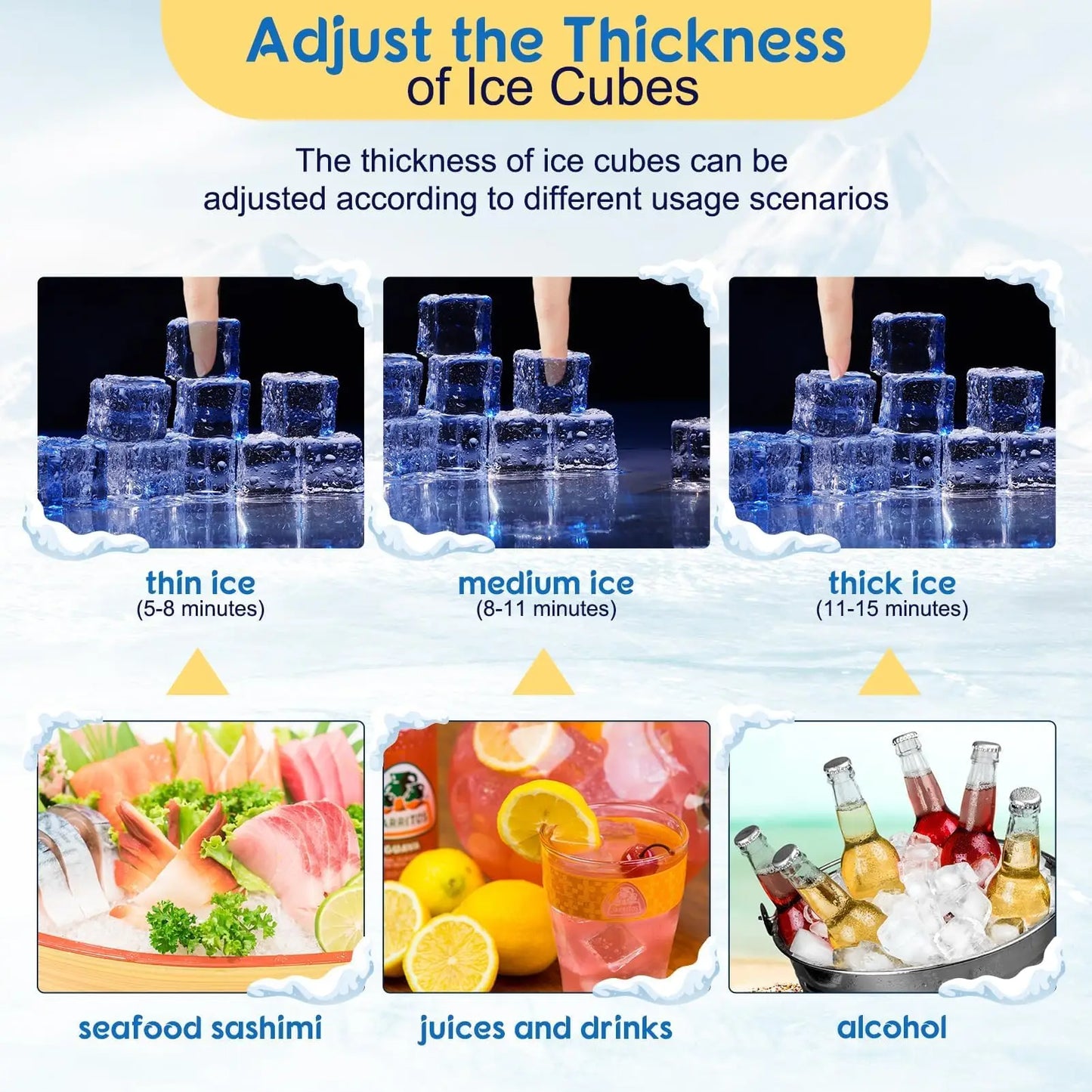 Commercial Stainless Steel Ice Maker With Auto Clean Digital