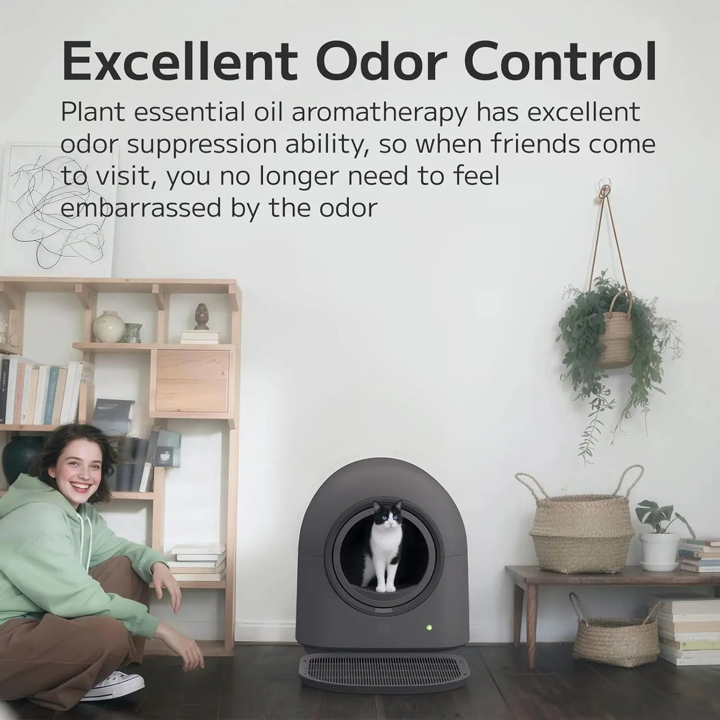 Self Cleaning Automatic Litter Box With Safety Features