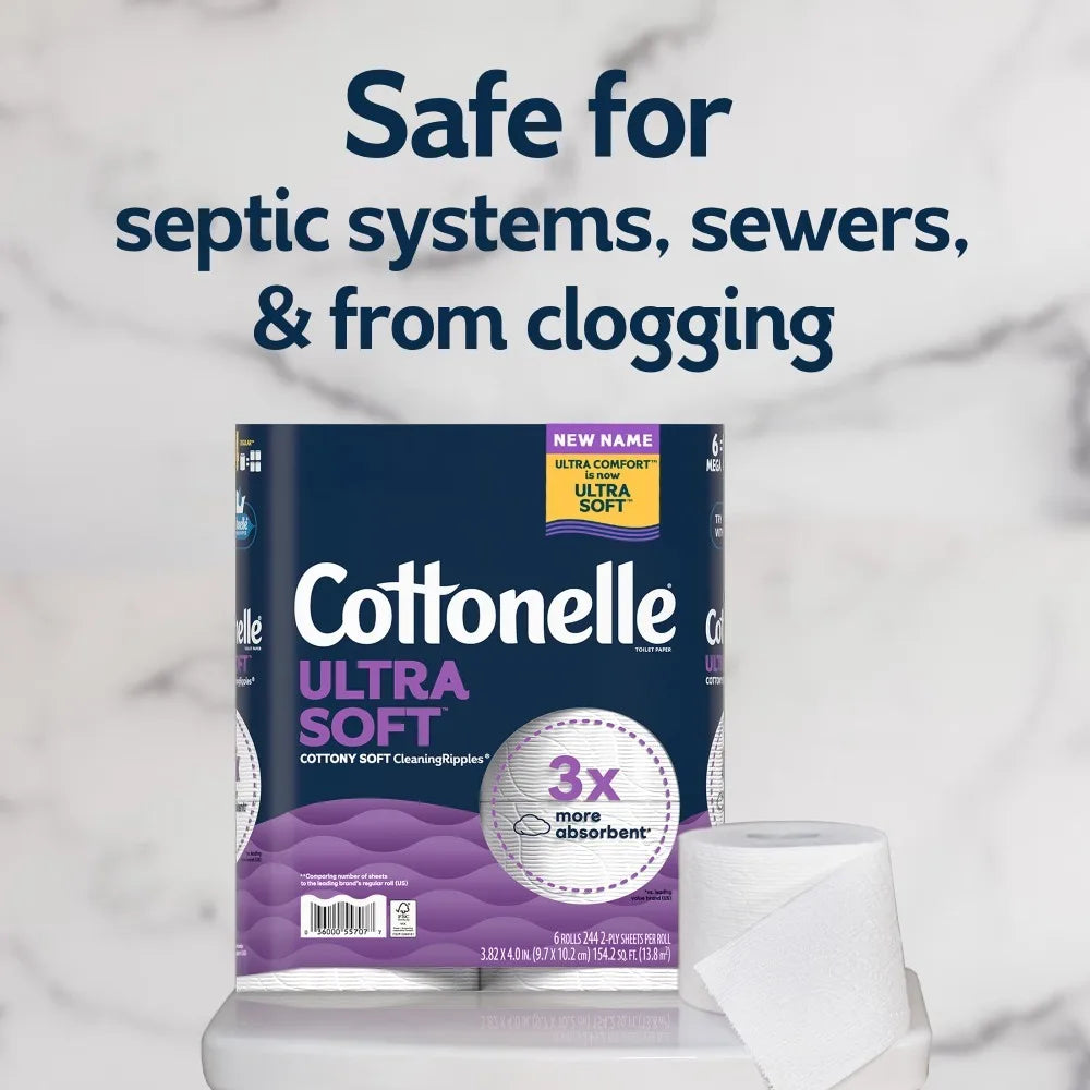 Ultra Soft Toilet Paper 12 Mega Rolls
