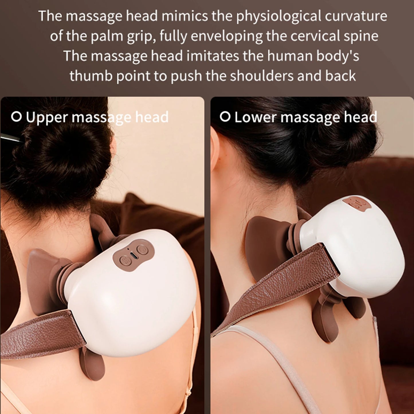 Wireless Heated Neck And Shoulder Massager 4D Kneading