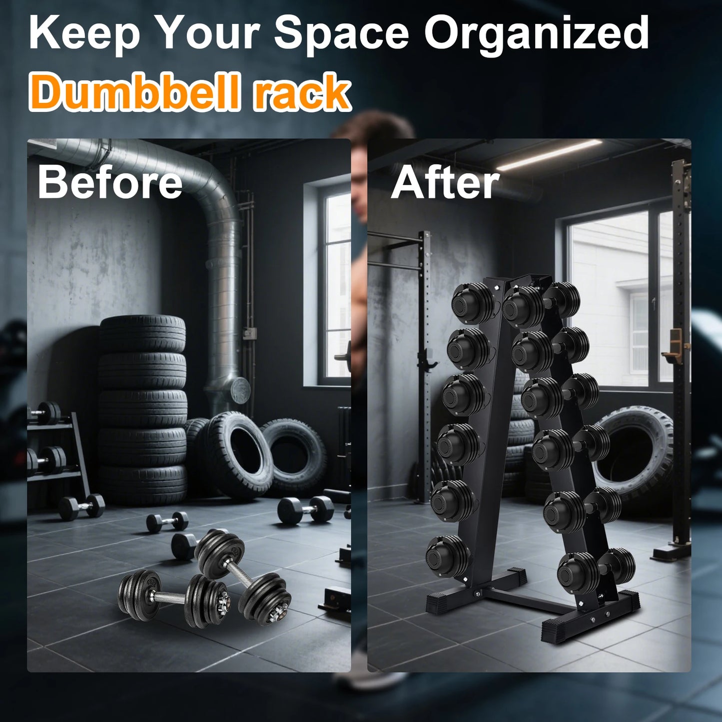 Dumbbell Rack Stand Heavy Duty Weight Storage