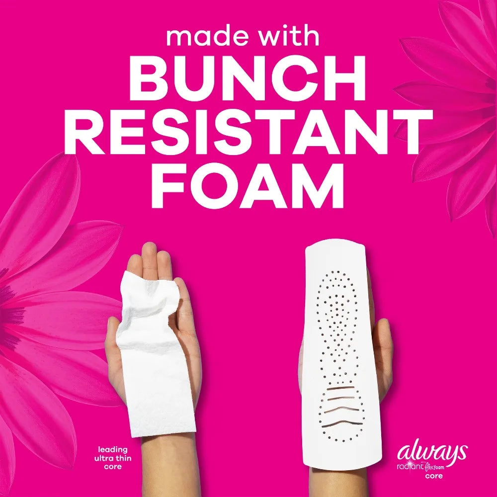 Overnight Heavy Flow Menstrual Pads With FlexFoam And Wings
