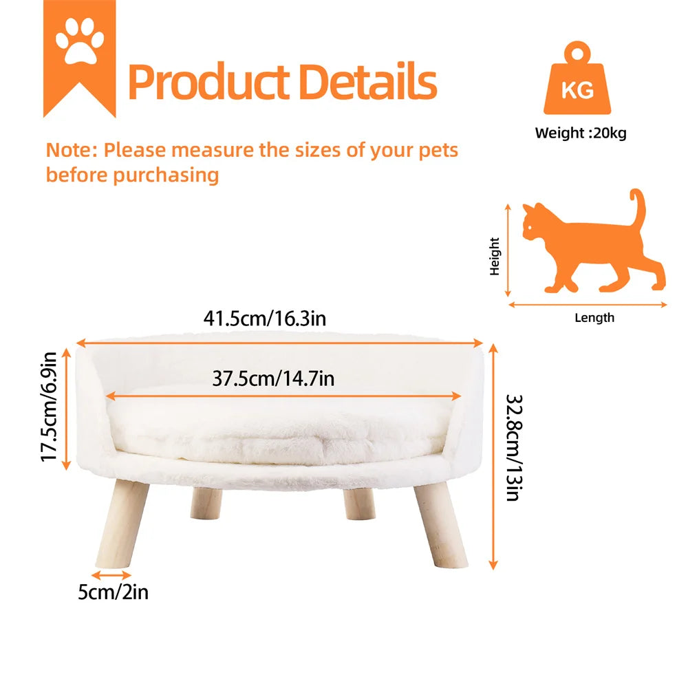 BORWART Elevated Pet Bed Sofa For Dogs And Cats