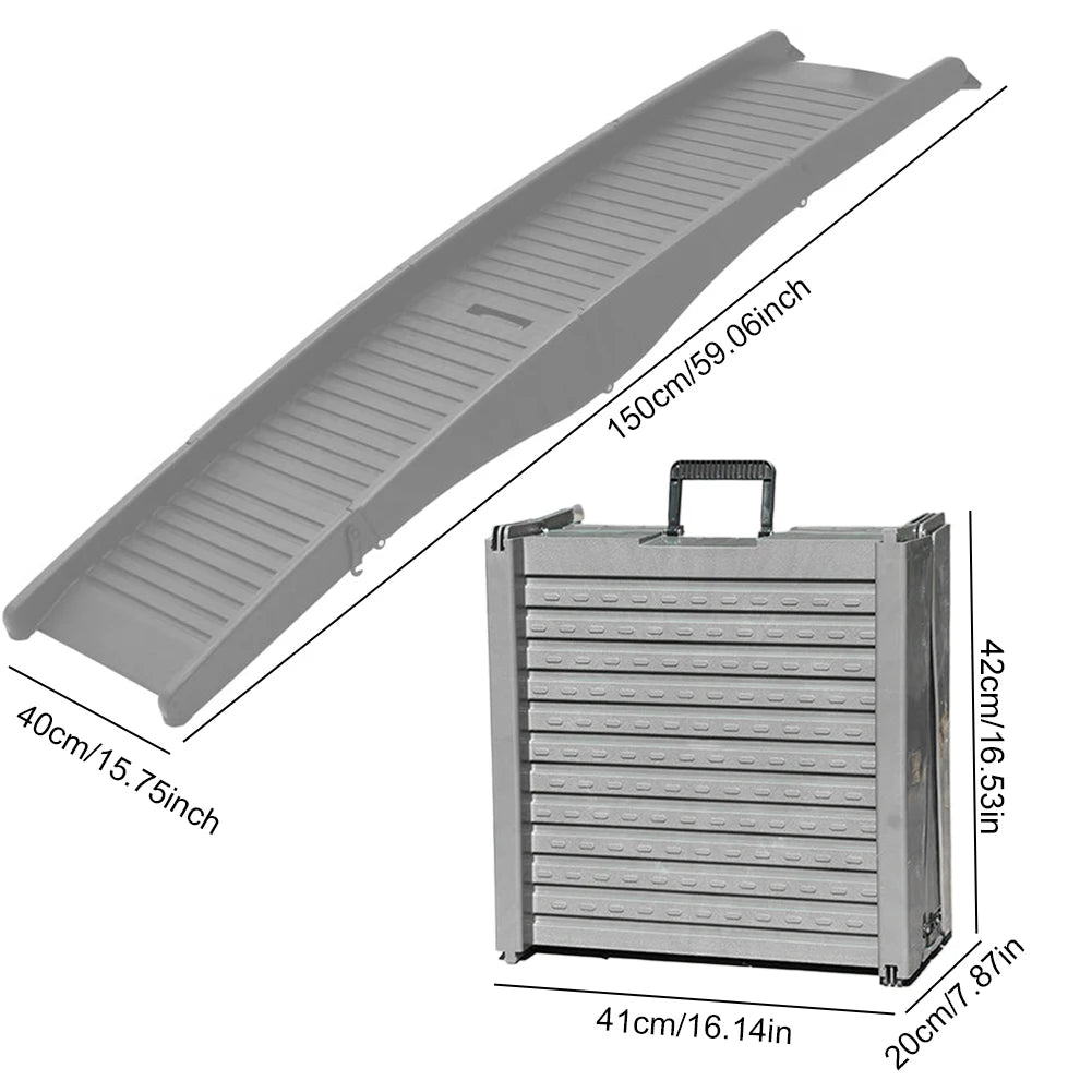 Folding Portable Dog Ramp For Cars Non Slip Rug Surface