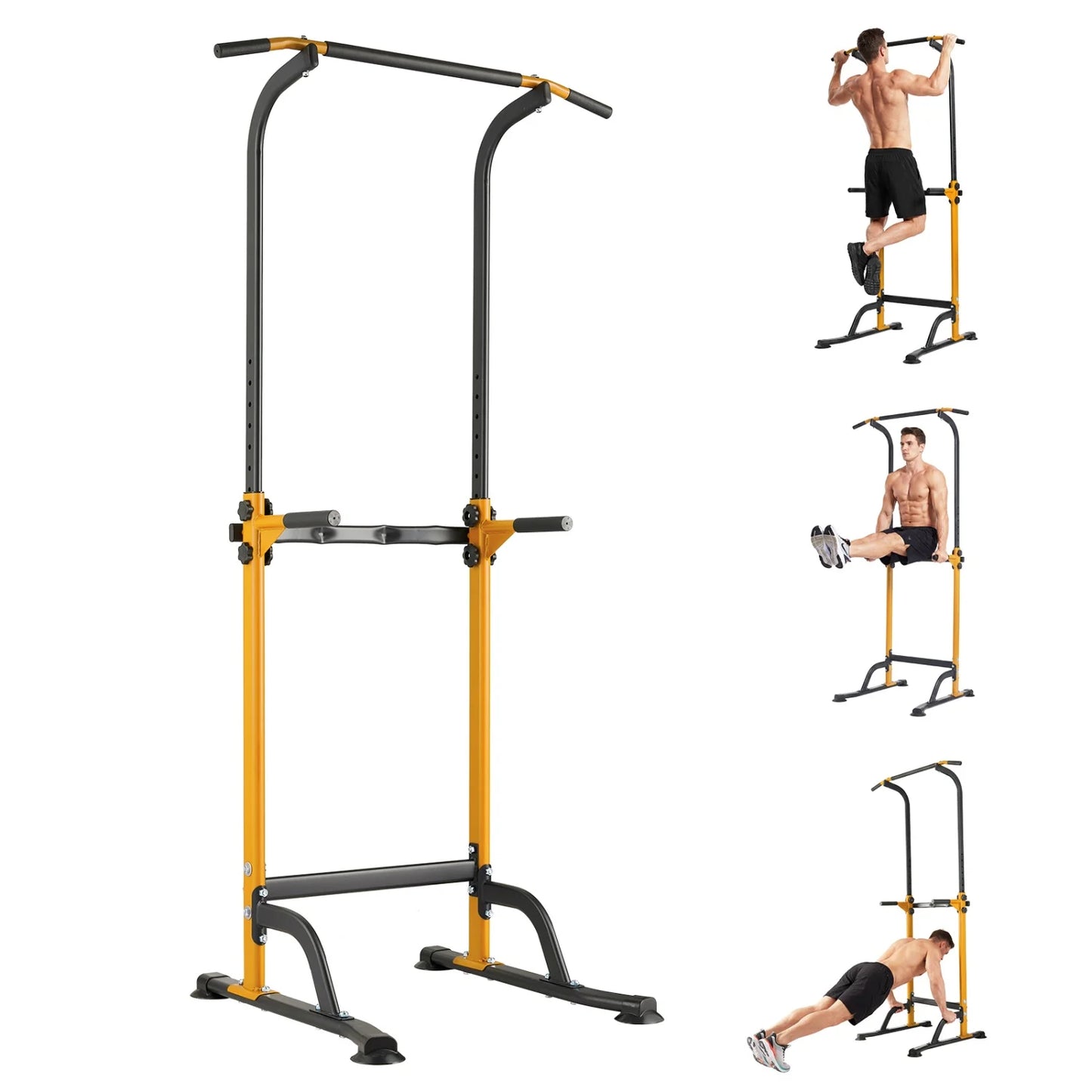 HiMISS Power Tower Pull Up Dip Station Adjustable Height