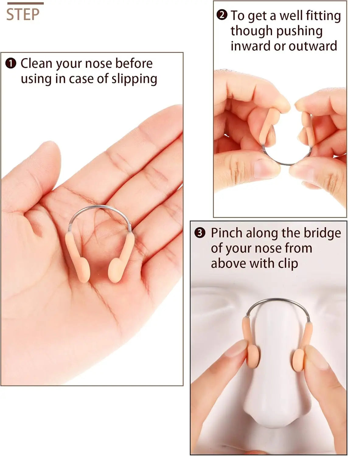 Swim Nose Clip Set 12 Pack Adjustable Silicone Waterproof