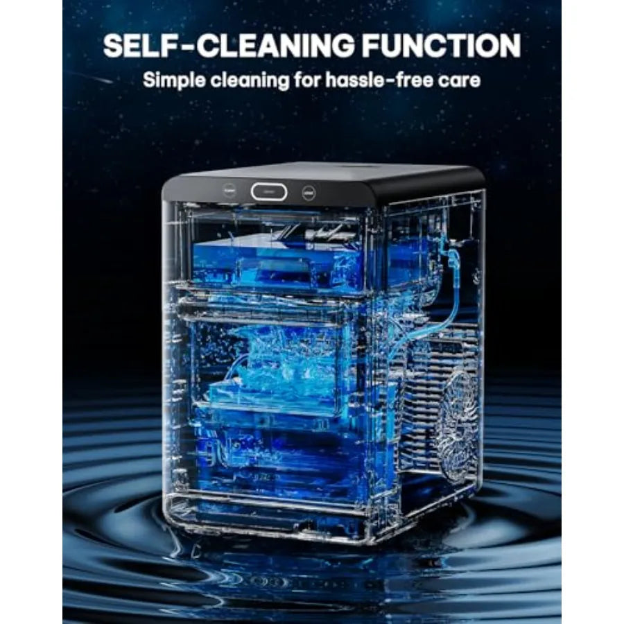 Nugget Ice Maker Countertop 24h Crushed Pebble Ice Machine