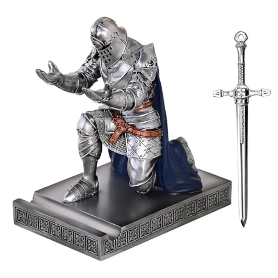 Knight Statue Pen Holder and Phone Stand