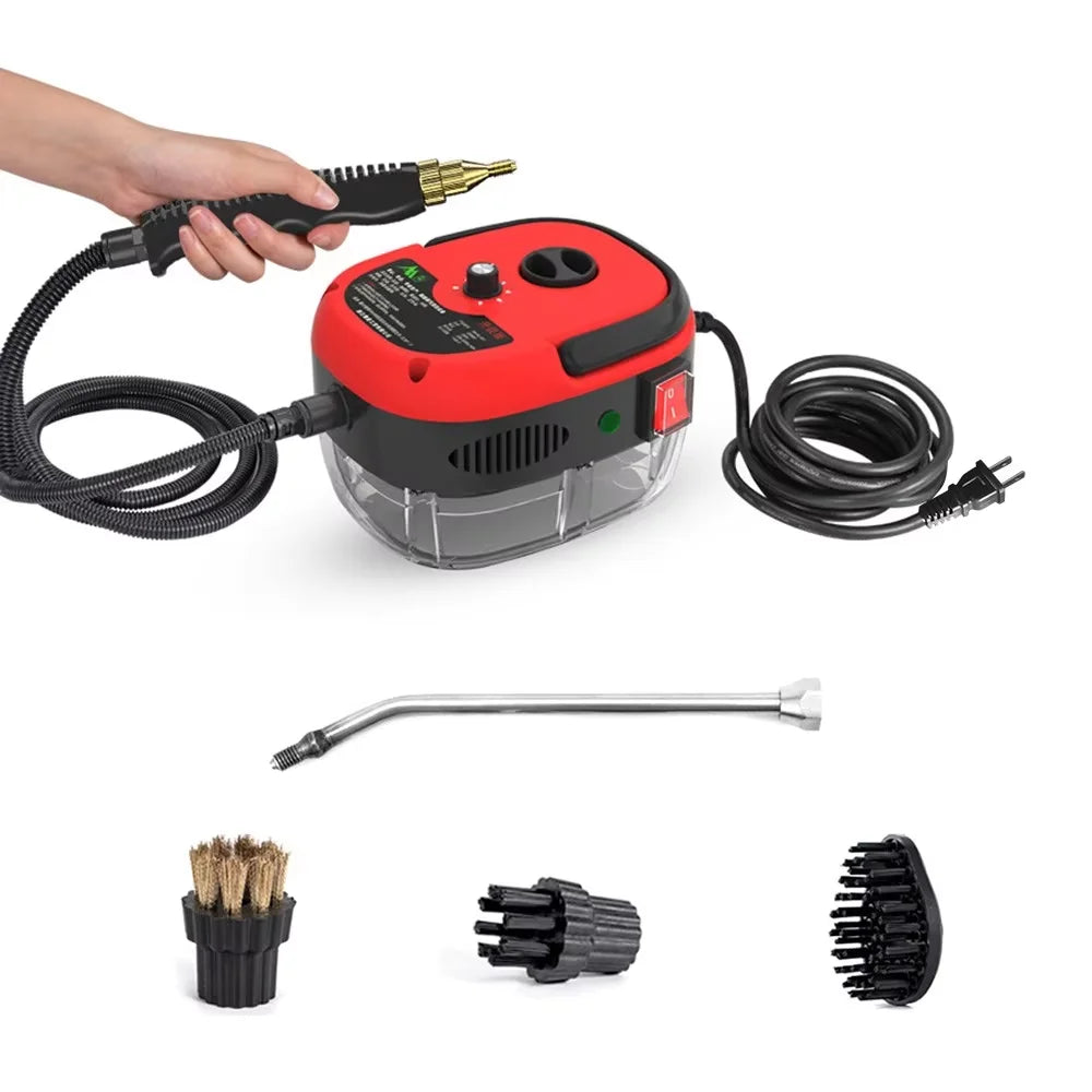 Portable High Pressure Steam Cleaner With Brush Heads