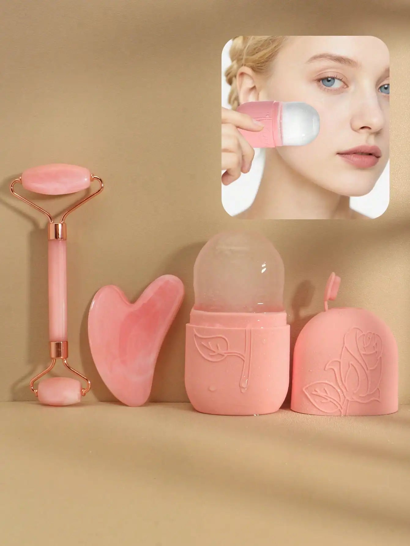 Facial Massage Scraping Beauty Tool Kit 3-Piece Set