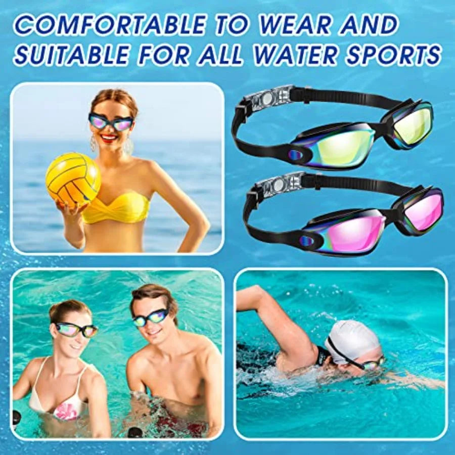 Swim Goggles for Adults Anti Fog Silicone No Leaking