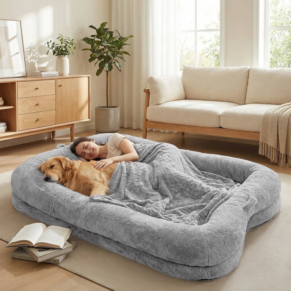 Topinncn Portable Washable Dog Bed With Pocket