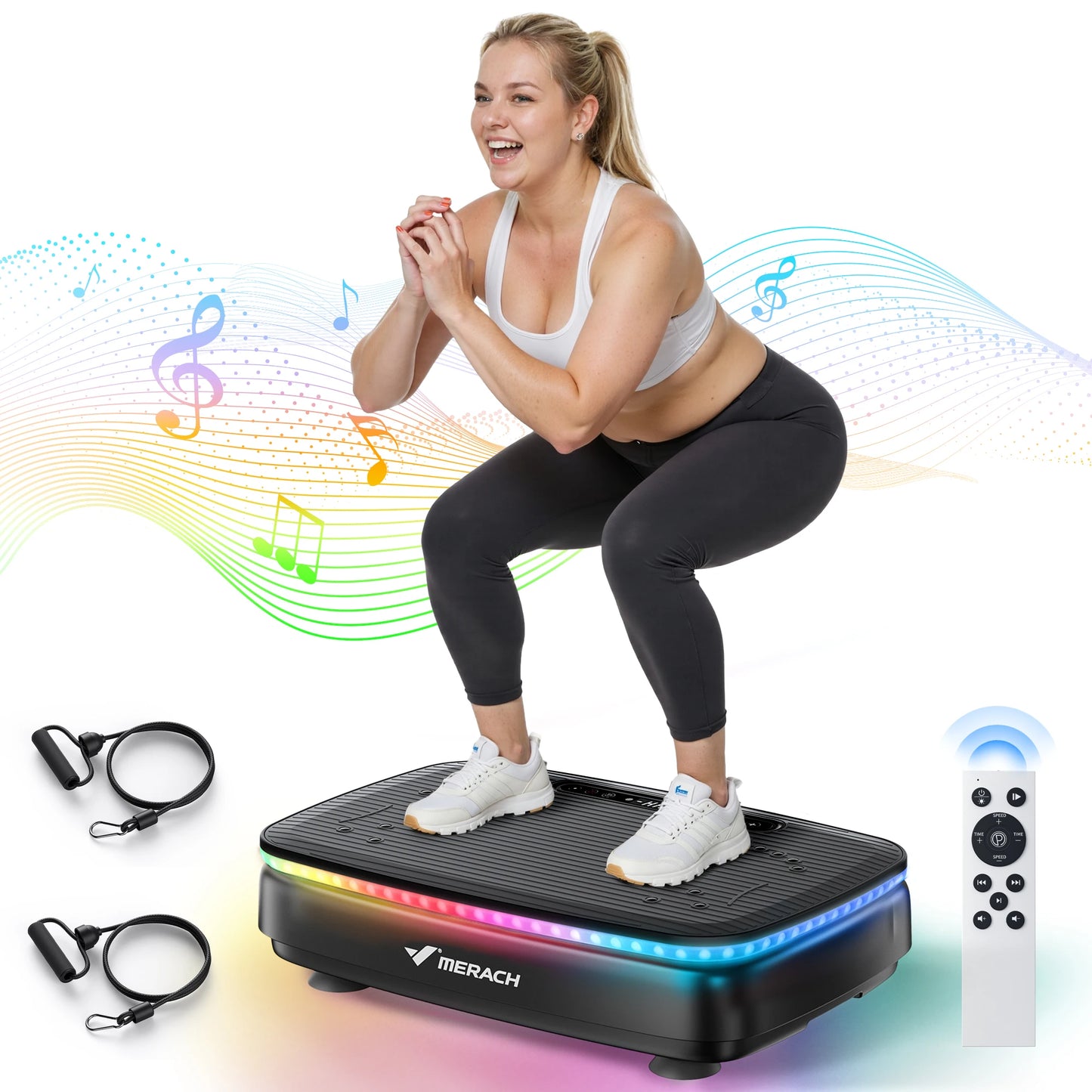MERACH Vibration Plate Exercise Machine For Body Workout