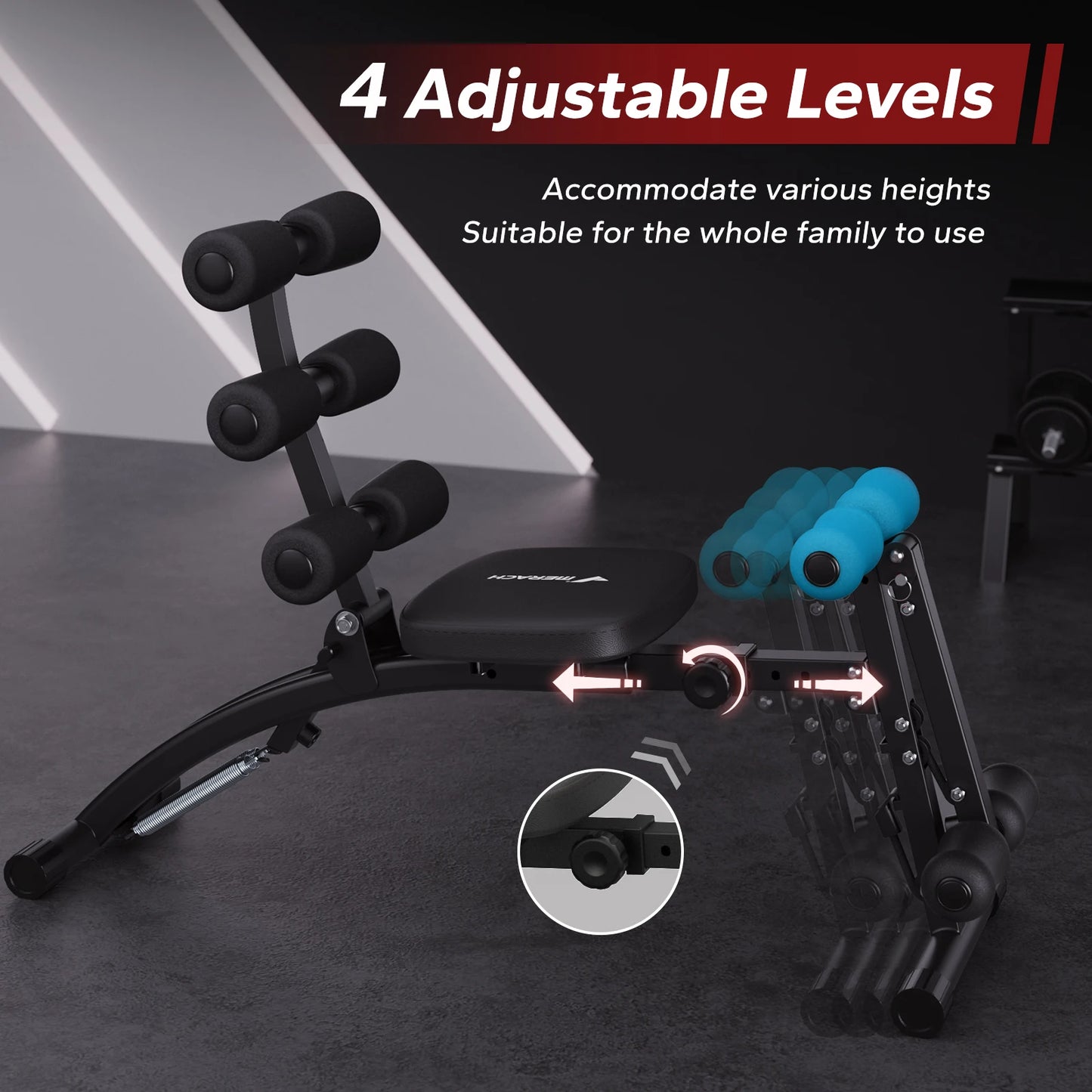 MERACH Ab Machine Multi Functional Adjustable Trainer