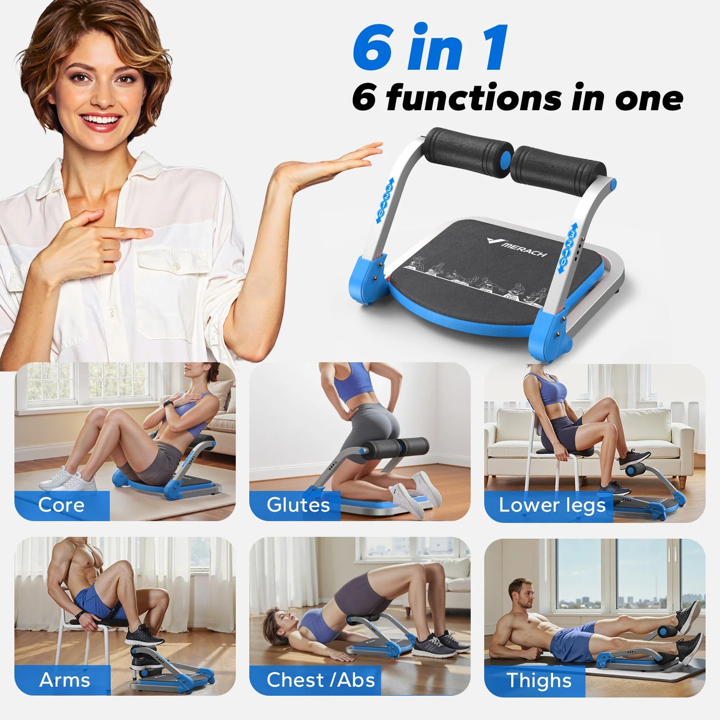 MERACH Abdominal Trainer For Home Gym Core Workout