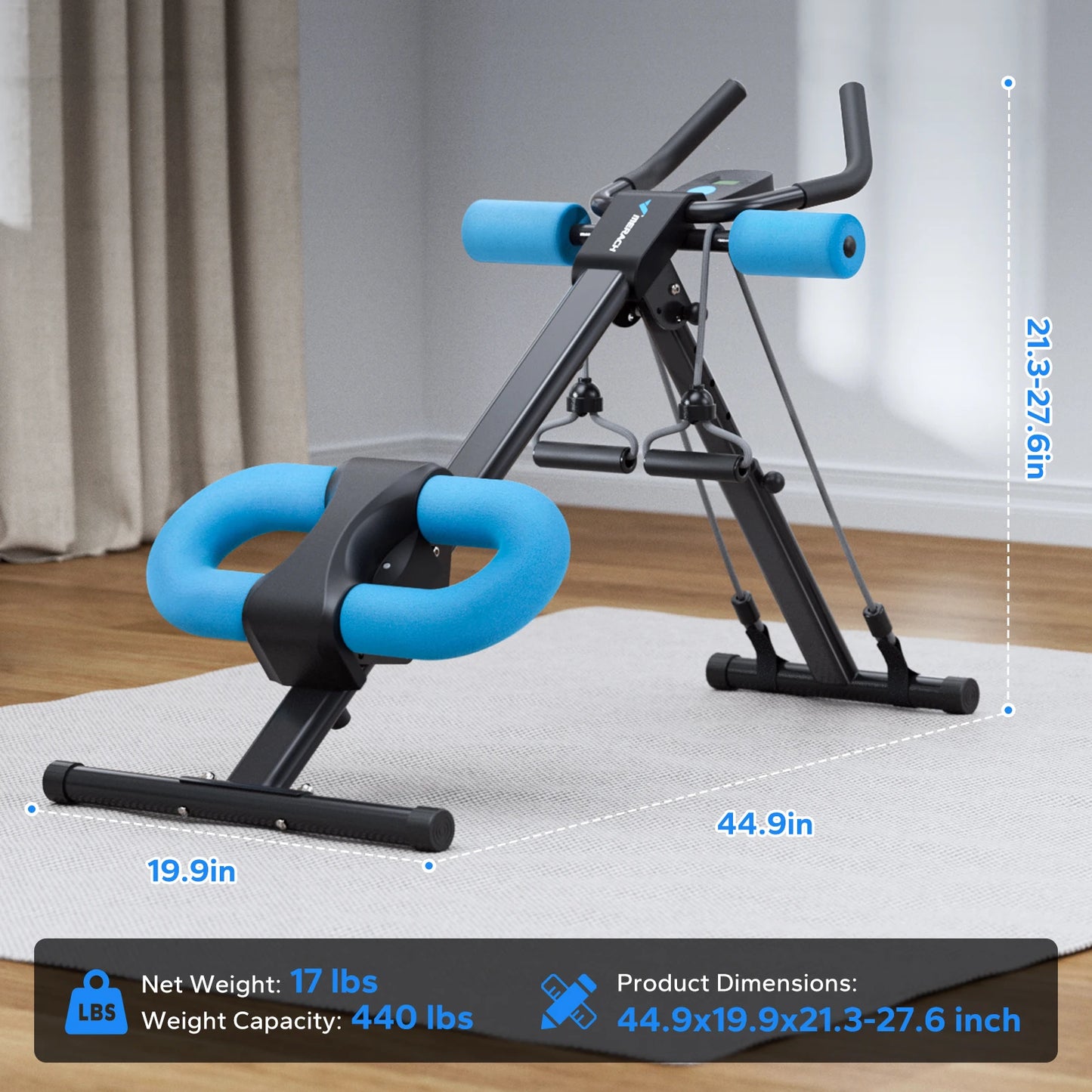 Merach 2314 Ab Machine Adjustable Foldable Trainer