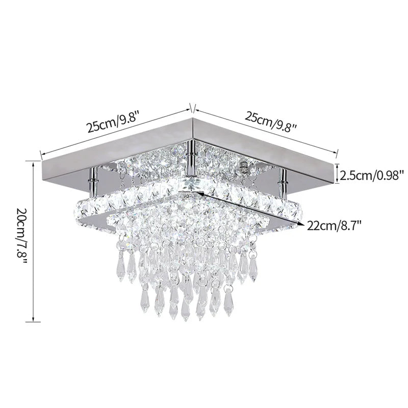 VETRULUS Modern Crystal LED Ceiling Chandelier