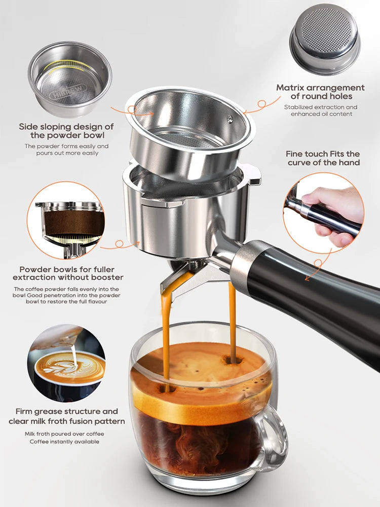 HiBREW 20Bar Semi Automatic Espresso Coffee Machine