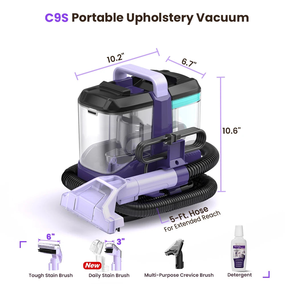YISORA C9 C9S Portable Carpet Upholstery Cleaner