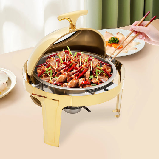 Round Chafing Dish Buffet Set Stainless Steel Warmer