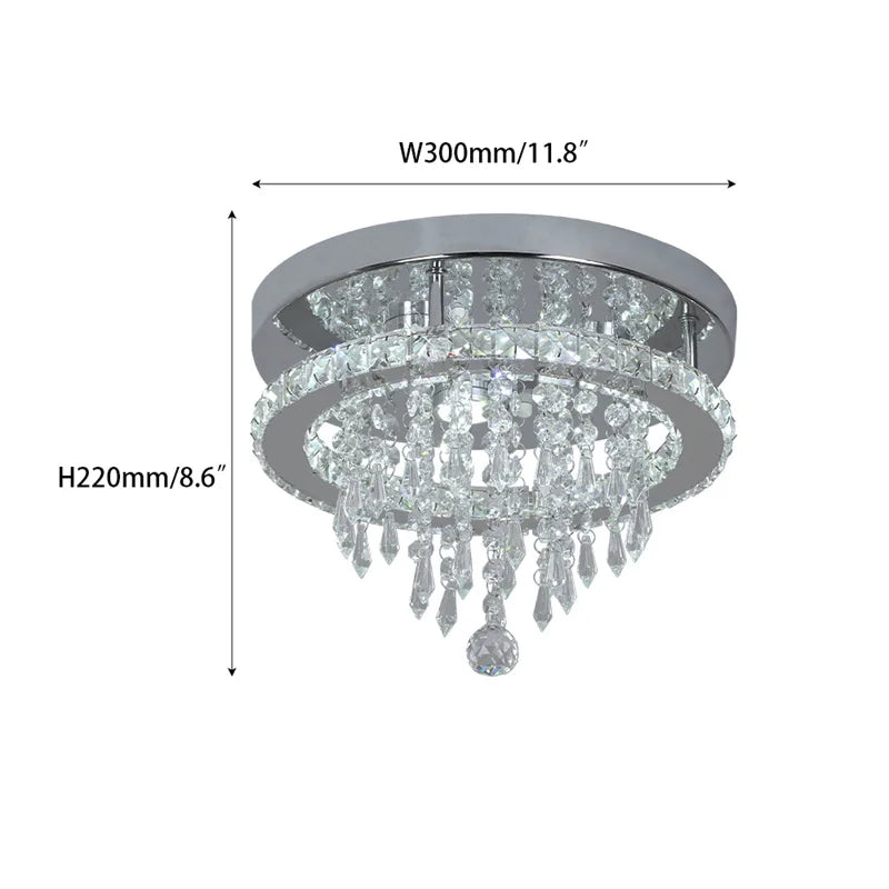 VETRULUS Modern Crystal LED Ceiling Chandelier