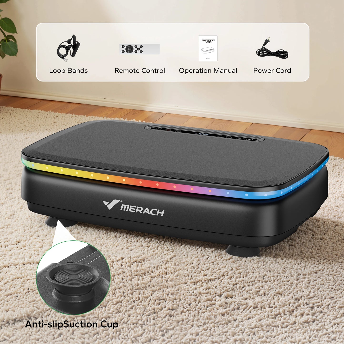 MERACH Vibration Plate Exercise Machine For Body Workout