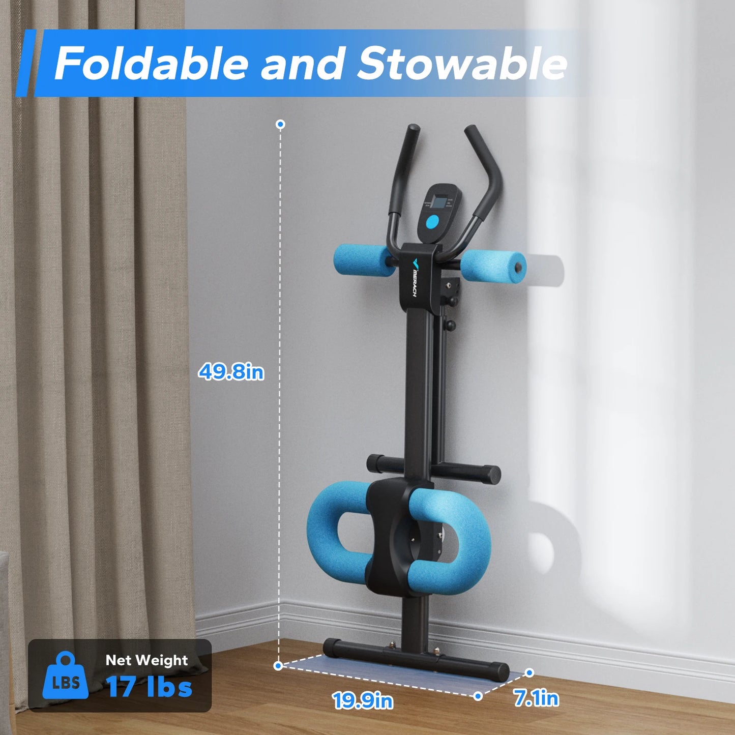 Merach 2314 Ab Machine Adjustable Foldable Trainer