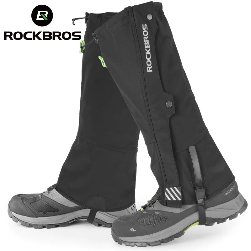 ROCKBROS Waterproof Leg Gaiters For Hiking And Skiing