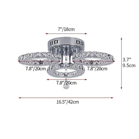VETRULUS Modern Crystal LED Ceiling Chandelier