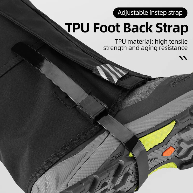 ROCKBROS Waterproof Leg Gaiters For Hiking And Skiing