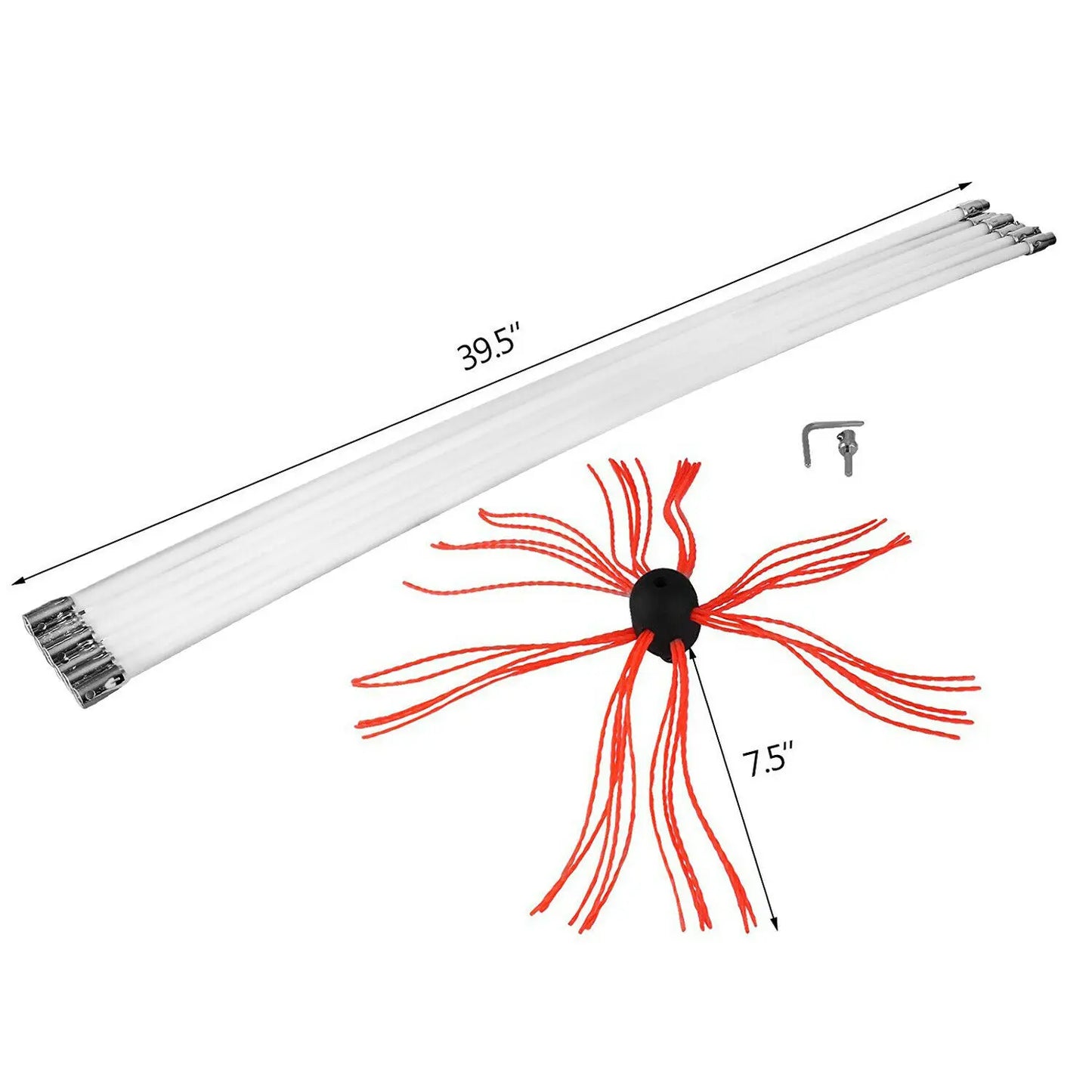 SucceBuy Chimney Sweep Kit With Drill Drive Rods