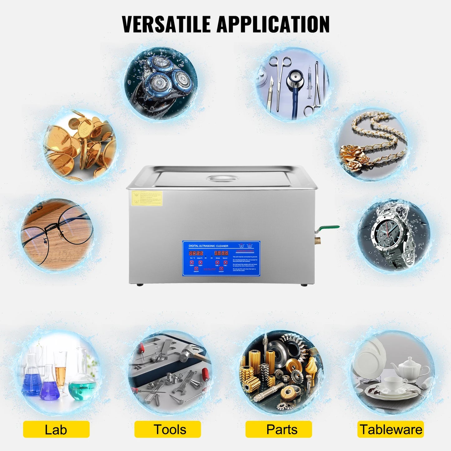 SucceBuy Ultrasonic Cleaner For Dishes Home Use