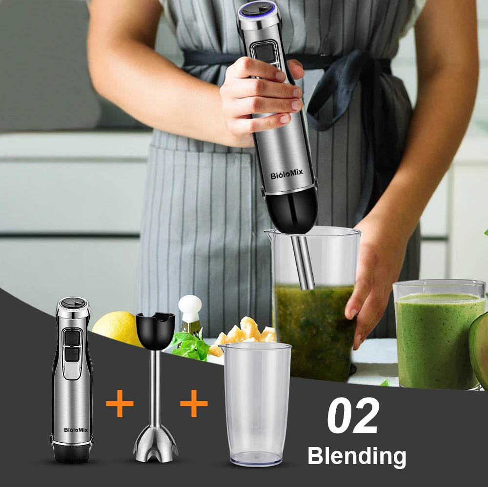 Biolomix 4 In 1 Immersion Hand Blender With Chopper