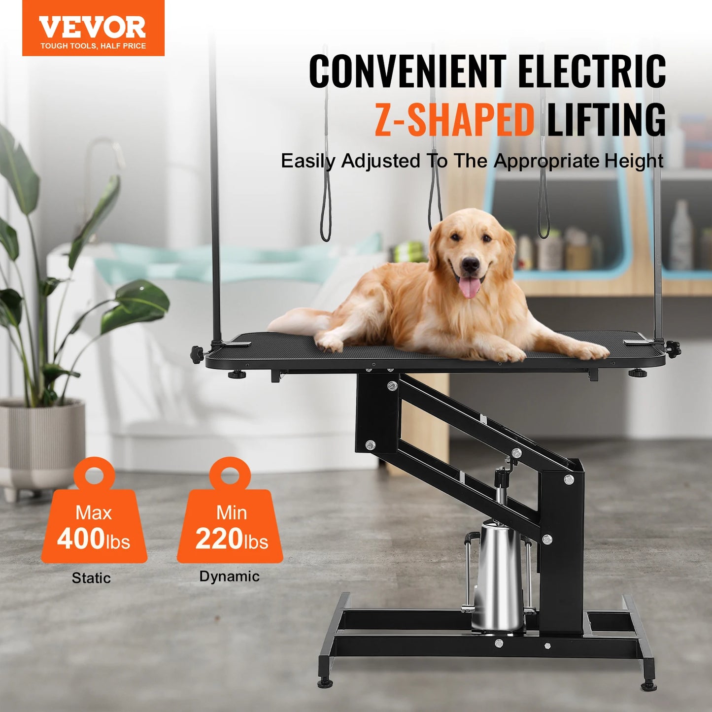 SucceBuy Hydraulic Pet Grooming Table With Arm