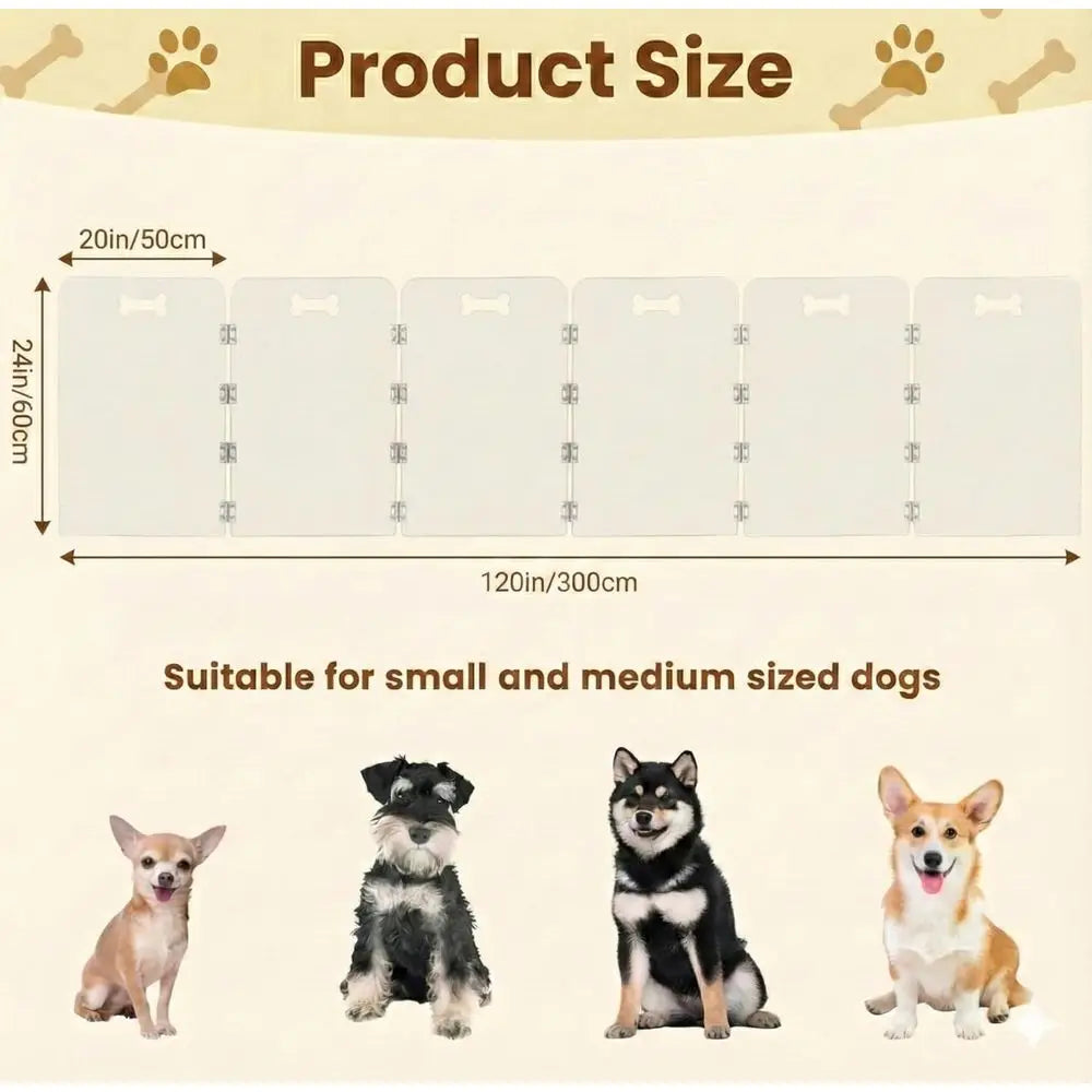 Clear Acrylic Indoor Dog Playpen With Retractable Door