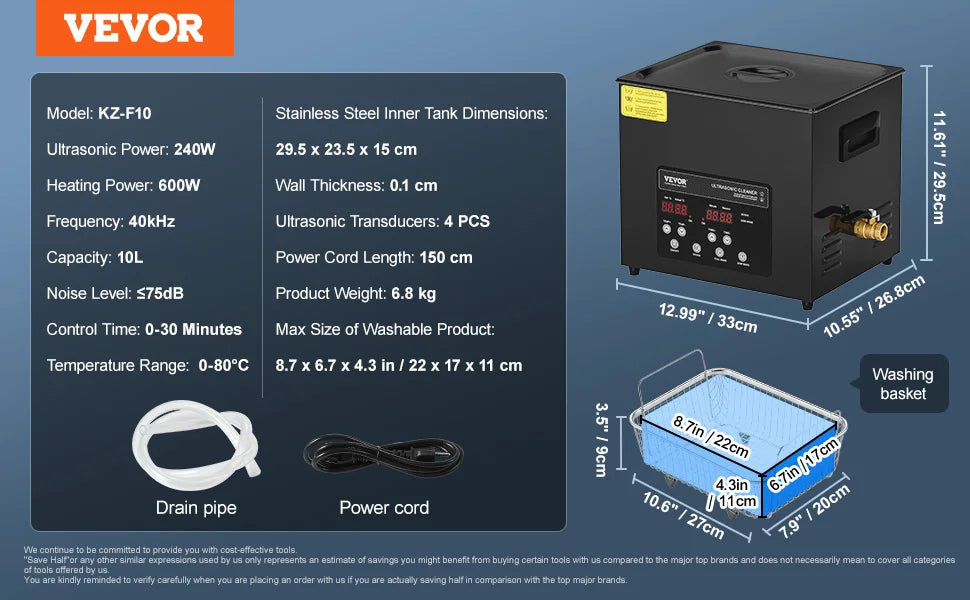 Succebuy Ultrasonic Dish Cleaner Portable Washer With Timer