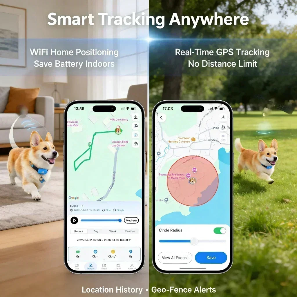 WANWAYTECH GPS Pet Tracker 4G Real Time Tracking