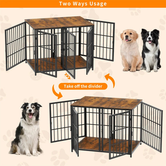 Bingopaw Heavy Duty Dog Crate Side Table Kennel