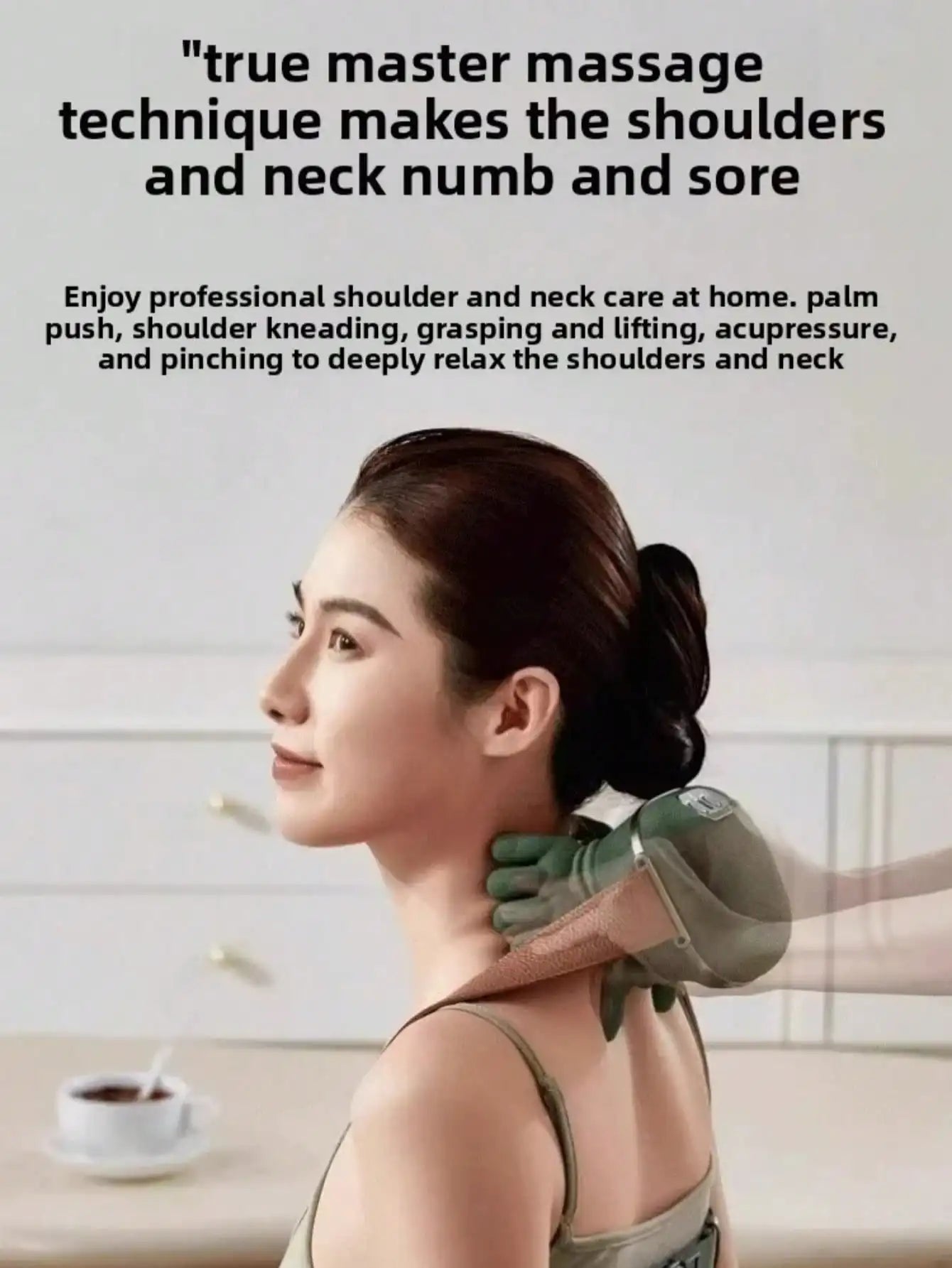 4D Shiatsu Neck And Shoulder Massager With Heat Wireless