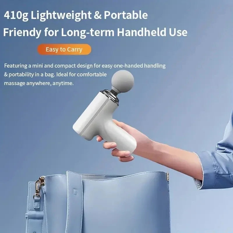 Portable Electric Massage Gun With 4 Heads 6 Speeds
