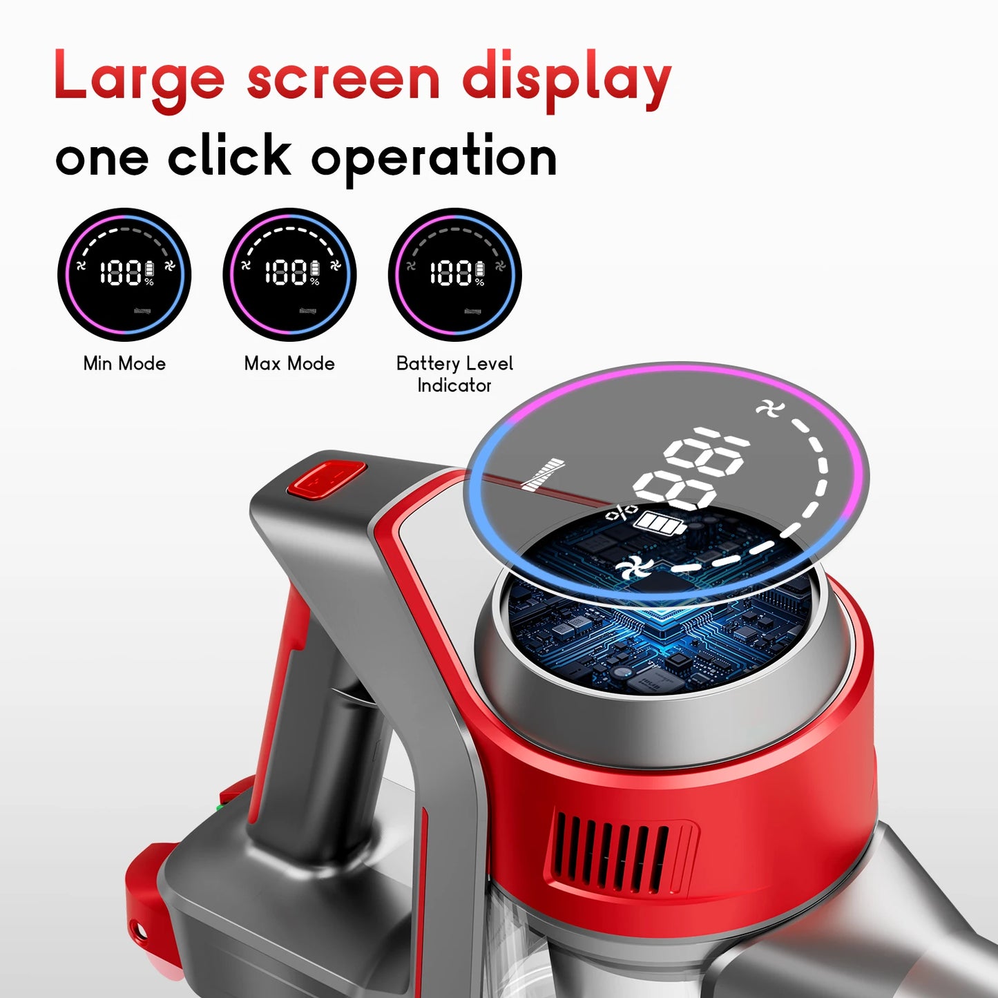 Honki Cordless Vacuum Cleaner 78KPa 45Min Battery Life