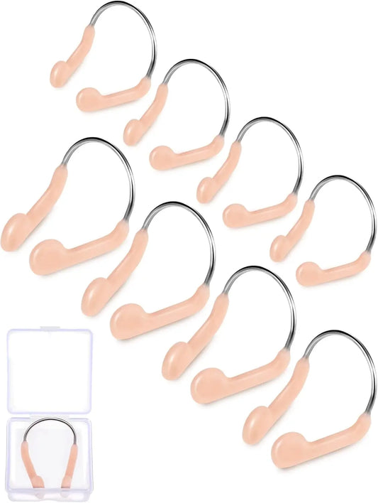 Swim Nose Clip Set 12 Pack Adjustable Silicone Waterproof