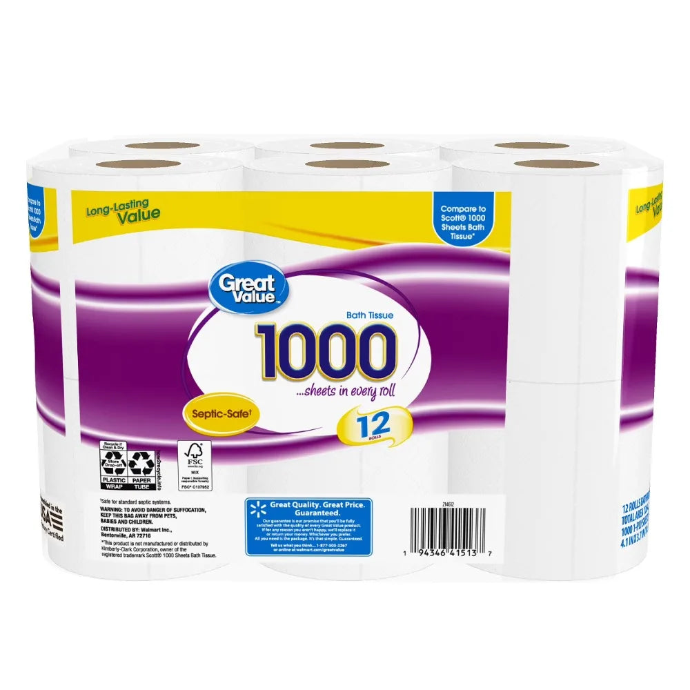 Toilet Paper Soft Bath Tissue For Everyday Household Use
