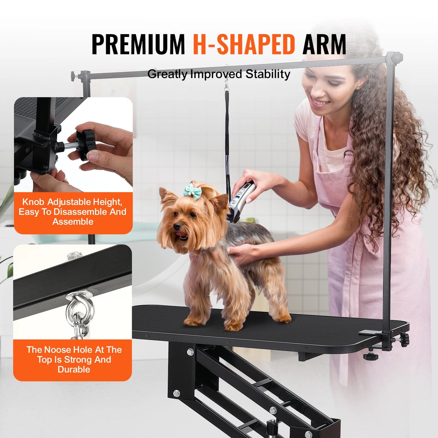 SucceBuy Hydraulic Pet Grooming Table With Arm