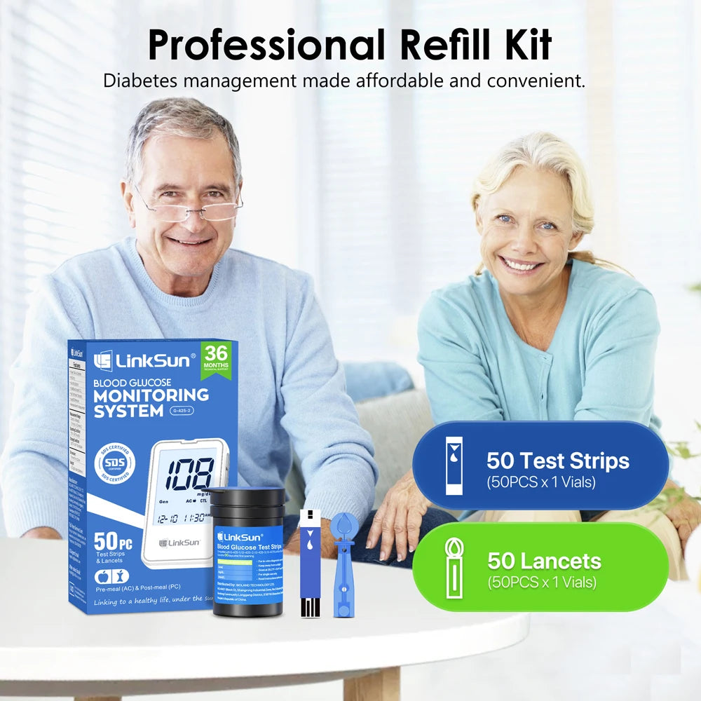 Linksun Blood Glucose Meter G-425-3 Glucometer Kit