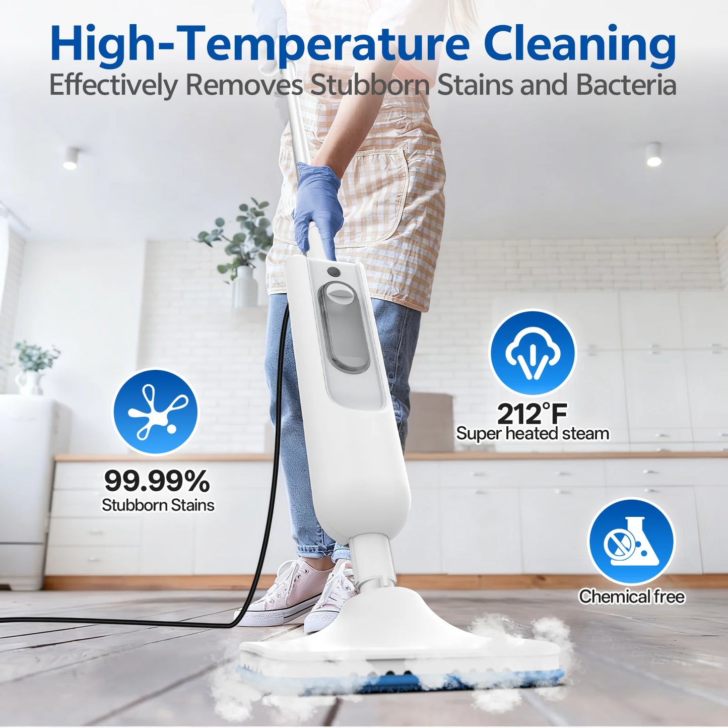 INSE F2 Steam Mop 12 In 1 Handheld Scrubbing Cleaner