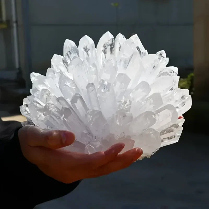 CrystalHola Clear Quartz Crystal Cluster Healing Ornament