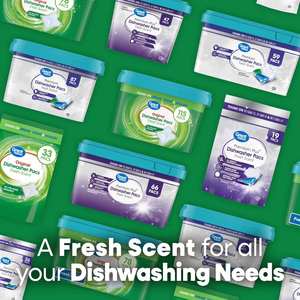 Original Fresh Lemon Scent Dishwasher Pacs