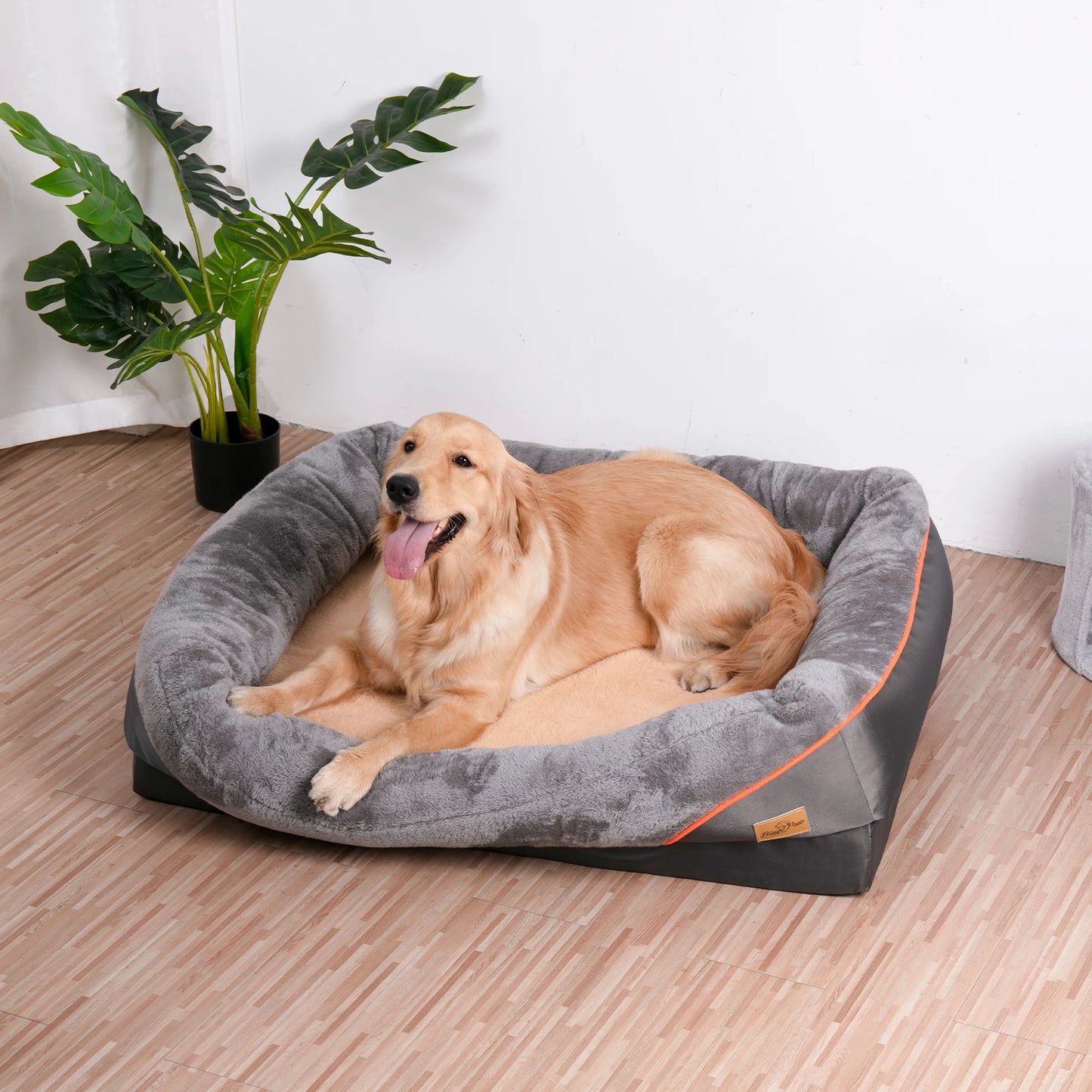 BINGOPAW Orthopedic Memory Foam Dog Bed Bolstered Sofa
